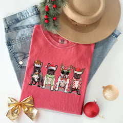 Comfort Colors® - Christmas Dogs Shirt - French Bulldog Christmas Shirt - Christmas Animal Shirt - Xmas - Dog Lover Tshirt - Funny Christmas