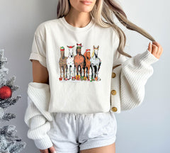 Comfort Colors® - Christmas Horse Shirt - Western Christmas Shirt - Christmas Animal Shirt - Horse Lover Gift - Farm Animals - Funny Xmas