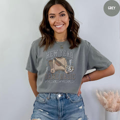 Comfort Colors® New Year Same Basic Mama, Gift for Mom, Happy New Year Tee, Mama T-shirt, Disco Ball Shirt, Mom Life Gift