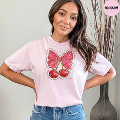 Comfort Colors® Cherry T-Shirt, Valentines Day Cherry Shirt, Cute Valentines T-Shirt, Valentines Day Gifts, Gift For Woman