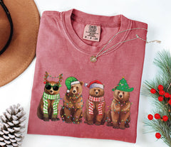Comfort Colors® - Christmas Bear Shirt - Funny Christmas Shirt - Christmas Animal Shirt - Christmas Family Shirts - Xmas - Cute Christmas
