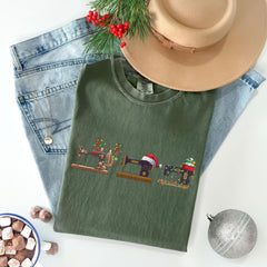 Comfort Colors® - Christmas Sewing T-Shirt - Christmas Gift - Holiday Tee - XMas Sewing Lover - Sew Machine Shirt - Gift for Mom - Sew Merry