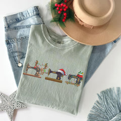 Comfort Colors® - Christmas Sewing T-Shirt - Christmas Gift - Holiday Tee - XMas Sewing Lover - Sew Machine Shirt - Gift for Mom - Sew Merry