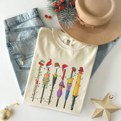 Comfort Colors® - Christmas Fishing Float Shirt - Xmas Retro Fisherman Tee - Gift for Dad - Christmas Camping Gifts - Merry Fishmas