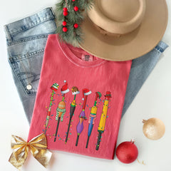 Comfort Colors® - Christmas Fishing Float Shirt - Xmas Retro Fisherman Tee - Gift for Dad - Christmas Camping Gifts - Merry Fishmas