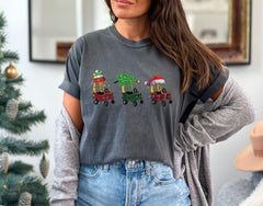 Comfort Colors® - Cozy Coupe Christmas Shirt - Christmas Red Car and Tree - Christmas Graphic Shirt - Funny Christmas Gift - Winter Holiday