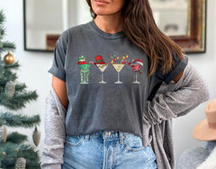 Comfort Colors® - Christmas Martini T-Shirt - Xmas Drink Tee - Christmas Cocktails - Xmas Party Shirt - Martini Lovers - Santa Margarita