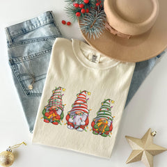 Comfort Colors® - Christmas Gnome T-Shirt - Santa Gnomes Tee - Christmas Lights Shirt - Funny Christmas - Gnome For The Holidays
