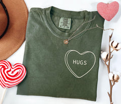 Custom Comfort Colors® Valentine Heart Shirt - Valentine's Gift - Candy Heart T-Shirt