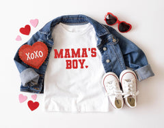Mama's Boy Shirt - Boys Valentine T-Shirt - Valentines Outfit - School Party Tee - Kids Valentine Shirt