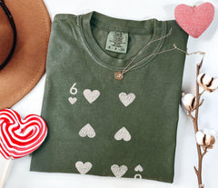 Comfort Colors®  67 Valentine Shirt - Valentine Couple Shirts - Seven of Hearts - Six of Hearts