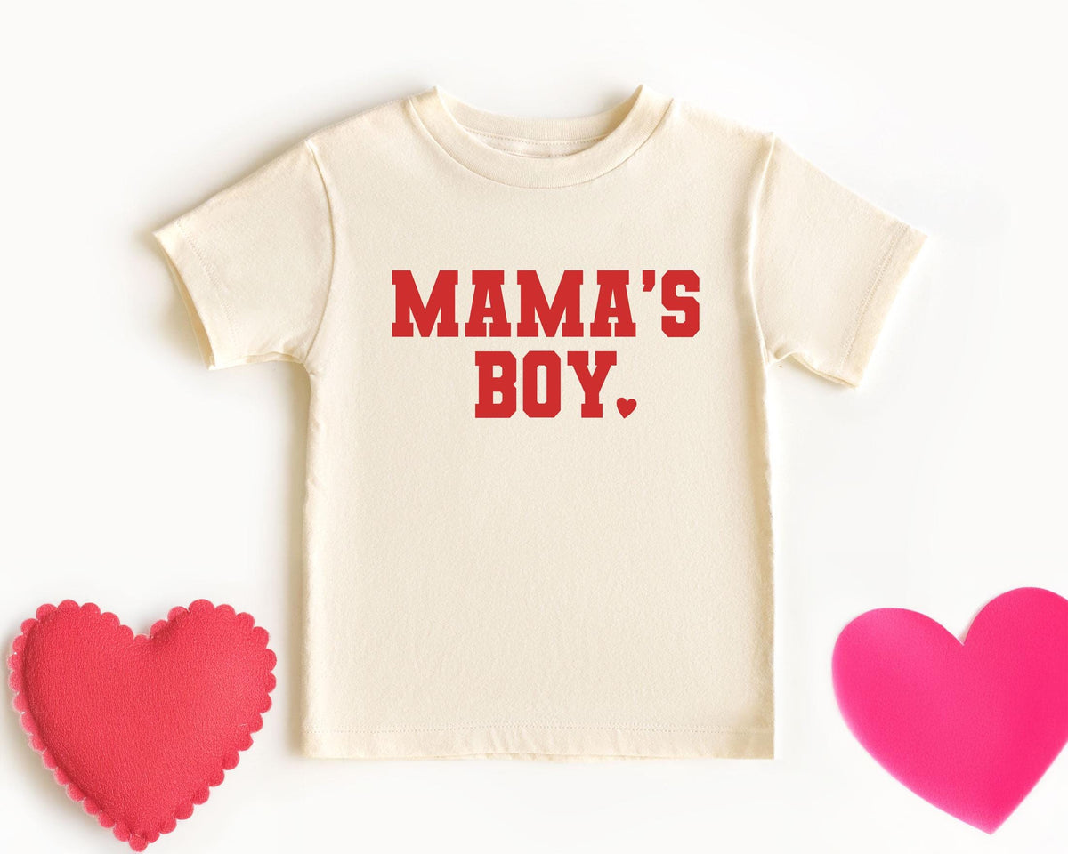 Mama's Boy Shirt - Boys Valentine T-Shirt - Valentines Outfit - School Party Tee - Kids Valentine Shirt