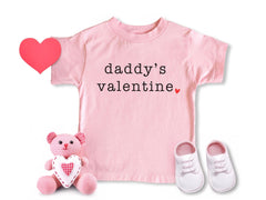Daddy's Valentine Toddler Shirt - Valentines Day Kids Tee