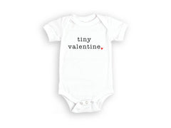 Tiny Valentine Kids Shirt - Valentines Baby Bodysuit - Toddler Valentine
