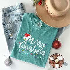 Comfort Colors® - Merry Christmas Shirt - Christmas Tees For Family - Xmas Crewneck - Christmas Shirts - Winter Clothing - Holiday Tshirts