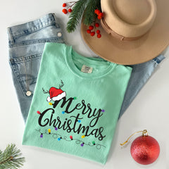 Comfort Colors® - Merry Christmas Shirt - Christmas Tees For Family - Xmas Crewneck - Christmas Shirts - Winter Clothing - Holiday Tshirts