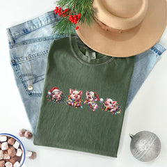 Comfort Colors® - Pig Christmas Shirt - Christmas Animal Shirt - Funny Christmas Shirt - Holiday Tshirts - Cute Xmas Shirt - Christmas Gift