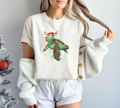 Comfort Colors® - Sea Turtle Christmas Tshirt - Cute Christmas Shirt - Sea Turtle Gifts - Funny Christmas Shirt - Holiday Tshirts