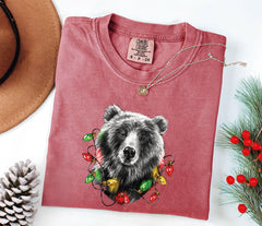 Comfort Colors® - Christmas Bear Shirt - Funny Christmas Shirt - Christmas Family Shirts - Christmas Animal Shirt - Holiday Tshirts - Winter