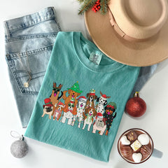 Comfort Colors® Christmas Dogs Shirt - Dog Lover Tshirt - Christmas Animal Shirt - Xmas - Funny Christmas Shirt - Dog Mom - Cute Christmas