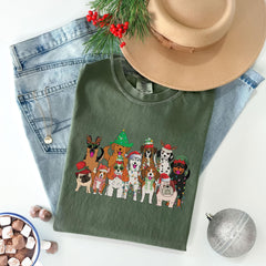 Comfort Colors® Christmas Dogs Shirt - Dog Lover Tshirt - Christmas Animal Shirt - Xmas - Funny Christmas Shirt - Dog Mom - Cute Christmas