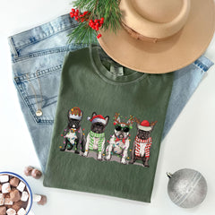 Comfort Colors® - Christmas Dogs Shirt - French Bulldog Christmas Shirt - Christmas Animal Shirt - Xmas - Dog Lover Tshirt - Funny Christmas