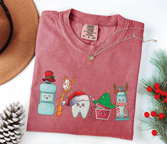 Comfort Colors® - Dental Christmas Shirt - Cute Tooth Shirt - Christmas Dentist Shirt - Funny Christmas Shirt - Dentist Gift - Dental Shirts