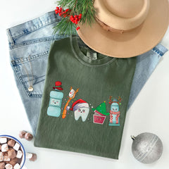 Comfort Colors® - Dental Christmas Shirt - Cute Tooth Shirt - Christmas Dentist Shirt - Funny Christmas Shirt - Dentist Gift - Dental Shirts