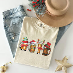 Comfort Colors® Christmas Beer Shirt - Christmas Drinking Shirt - Beer Lover Gift - Christmas Party Shirt - Christmas Spirit Shirt