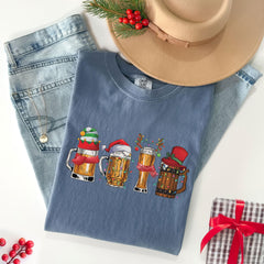 Comfort Colors® Christmas Beer Shirt - Christmas Drinking Shirt - Beer Lover Gift - Christmas Party Shirt - Christmas Spirit Shirt