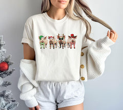 Comfort Colors® - Christmas Pigs Shirt - Funny Farmer Shirt - Christmas Animal Shirt - Pig Lover Gifts - Holiday Tshirts - Cute Christmas