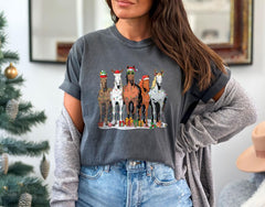 Comfort Colors® - Christmas Horse Shirt - Western Christmas Shirt - Christmas Animal Shirt - Horse Lover Gift - Farm Animals - Funny Xmas