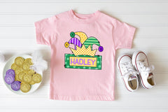 Mardi Gras Kids Shirts - Custom Jasper Hat Mardi Gras T-Shirt - Toddler Mardi Gras - Kids Fat Tuesday Tee