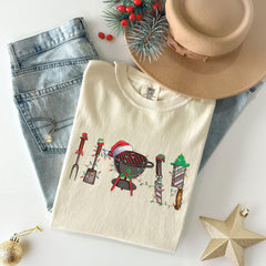 Comfort Colors® - Christmas Grilling T-Shirt - Funny BBQ Tee - Foodie Holiday Shirt - XMas Funny Grill - BBQ Lover - Christmas BBQ Family
