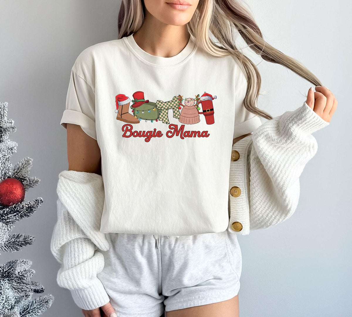 Comfort Colors® - Bougie Mama T-Shirt - In My Bougie Era Tee - In My Christmas Era Shirt - Winter Basic Shirt - Winter Vibes - Funny Xmas