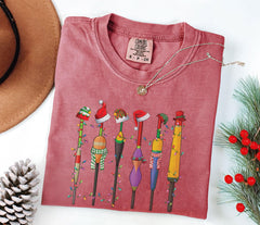 Comfort Colors® - Christmas Fishing Float Shirt - Xmas Retro Fisherman Tee - Gift for Dad - Christmas Camping Gifts - Merry Fishmas