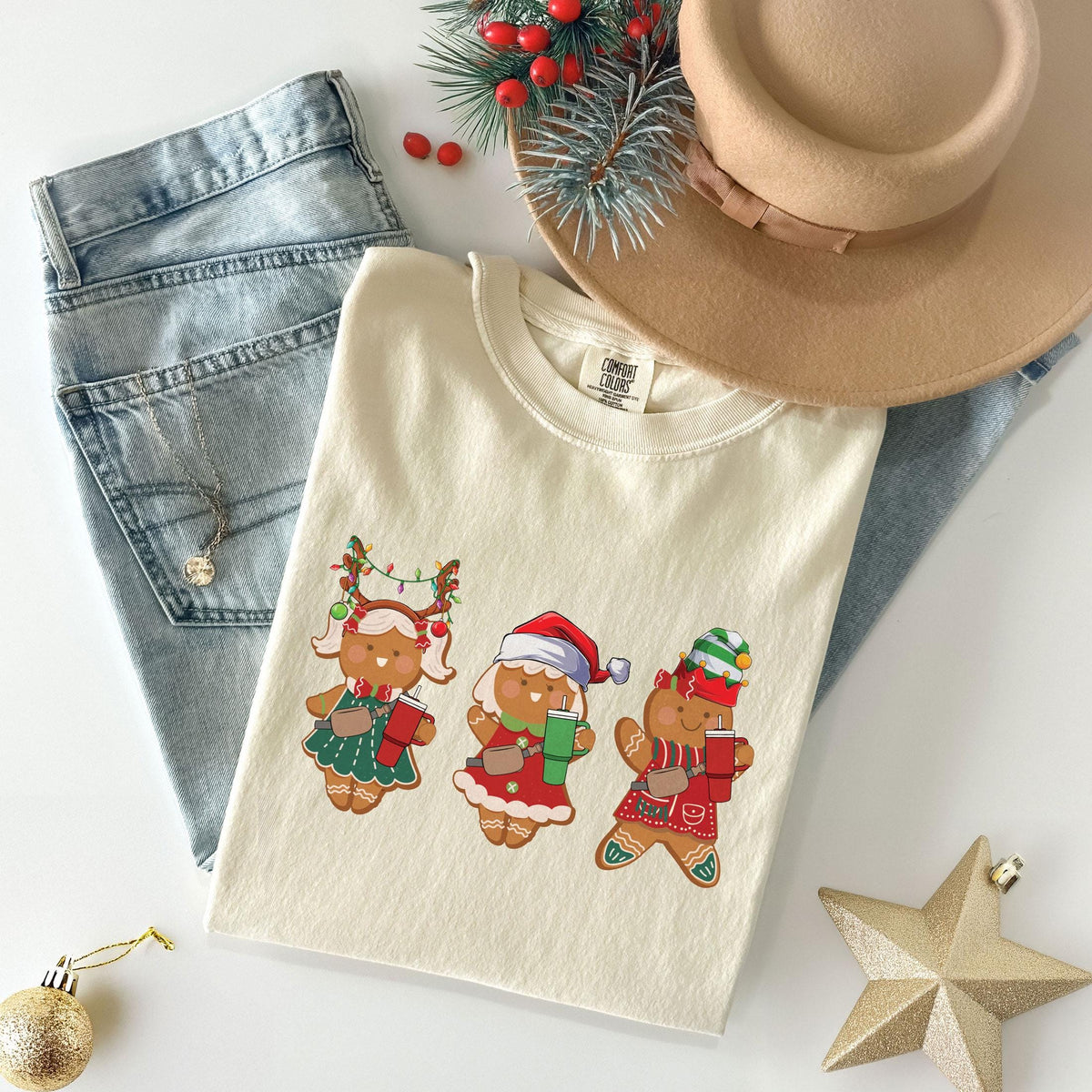 Comfort Colors® - Gingerbread Cookies T-Shirt - Gingerbread Girl Tee - Gingerbread Man - Gift for Baker - Christmas Cookies Shirt