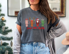 Comfort Colors® - Jesus Fills My Cup Christmas Shirt - Christian Christmas Gift - Xmas Verse Tee - Christmas Religious Shirt - Psalm 23 Tee