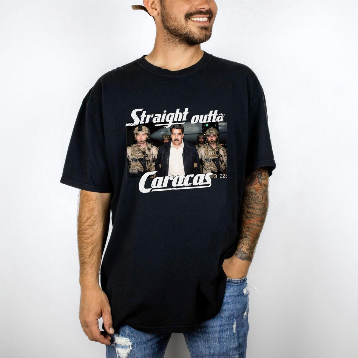 Comfort Colors® Maduro Captured T-Shirt - Straight Outta Caracas - Maduro Capturado - Venezuela Free Shirt - Unisex Shirt