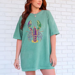 Mardi Gras Crawfish Comfort Colors® Shirt - Louisiana Tee - Mardi Gras Shirt - Festive Mardi Gras Shirt