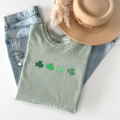 Comfort Colors® Shamrock Shirt - Lucky Clover T-Shirt - Retro St. Patricks Tee - St. Paddy's Day Outfit