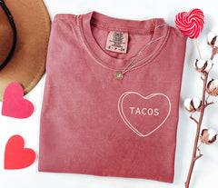 Custom Comfort Colors® Valentine Heart Shirt - Valentine's Gift - Candy Heart T-Shirt