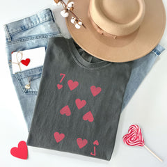 Comfort Colors®  67 Valentine Shirt - Valentine Couple Shirts - Seven of Hearts - Six of Hearts