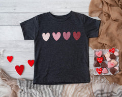 Toddler Valentine Hearts Shirt - Baby Valentines Bodysuit