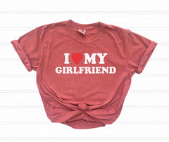 Comfort Colors® I Love My Girlfriend Shirt - Valentines Boyfriend Shirt - Valentines Gift