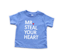 Mr. Steal Your Heart Shirt - Boys Valentine Shirt - Toddler Valentine