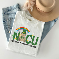 Comfort Colors® NICU St Patrick Shirt - Irish NICU T-Shirt -  St. Paddies Outfit  for Neonatal Nurse