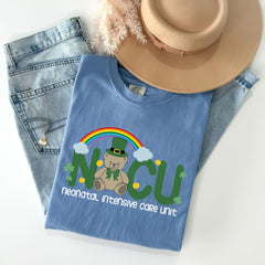 Comfort Colors® NICU St Patrick Shirt - Irish NICU T-Shirt -  St. Paddies Outfit  for Neonatal Nurse