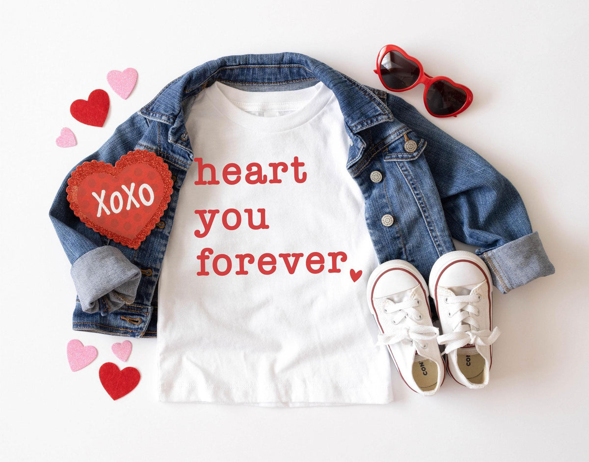 Kids Valentines Day Shirts - Heart You Forever Baby Toddler Youth - Valentines Outfit