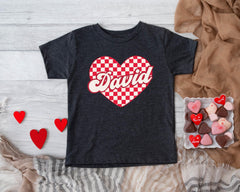 Valentines Day Shirt for Boys - Custom Name Heart T-Shirt - Toddler Youth Baby Valentine - Toddler Shirts
